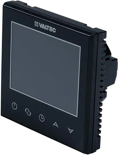 Проводной комнатный терморегулятор Wi-Fi 230В Valtec черный VT.AC712.B.0