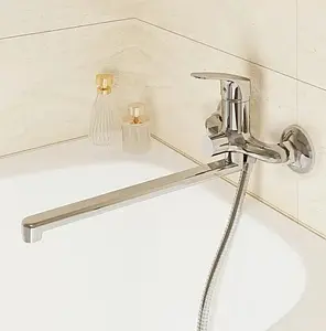 Смеситель для ванны с длинным изливом Milardo Simp хром SIMSB02M10 Смеситель для ванны с длинным изливом Milardo Simp хром SIMSB02M10, 3