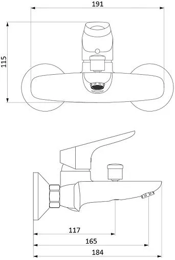 Смеситель для ванны Damixa Jupiter хром 771000001 Смеситель для ванны Damixa Jupiter хром 771000001