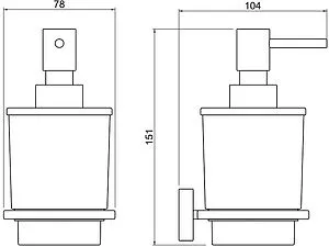 Дозатор для жидкого мыла Aquatek Либра чёрный/белый AQ4305MB Дозатор для жидкого мыла Aquatek Либра чёрный/белый AQ4305MB, 2