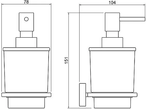 Дозатор для жидкого мыла Aquatek Либра чёрный/белый AQ4305MB