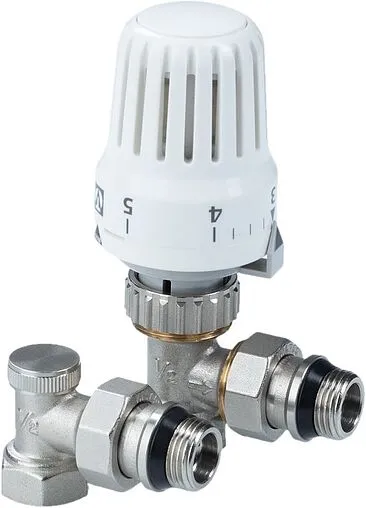 Комплект вентилей терморегулирующих угловых ½&quot; в/н Valtec VT.045.N.04