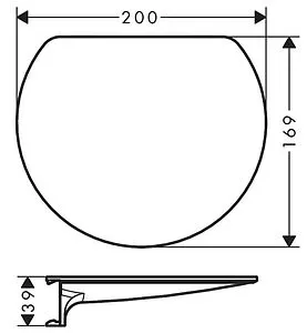 Полка Hansgrohe WallStoris белый матовый 27915700, 2