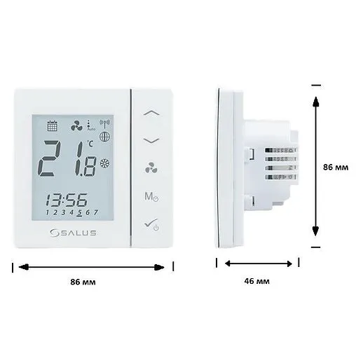 Терморегулятор для фанкойла ZigBee 230В Salus белый FC600