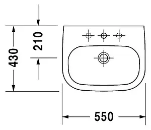 Раковина Duravit D-code 55 белый 23105500002 Раковина Duravit D-code 55 белый 23105500002, 2