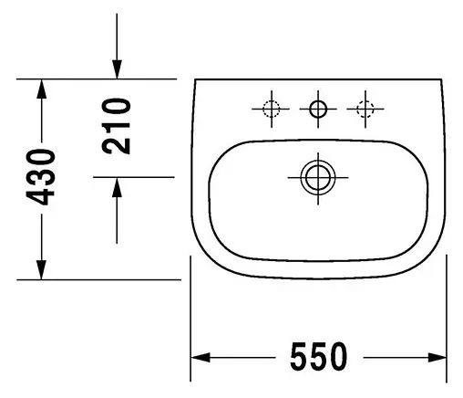 Раковина Duravit D-code 55 белый 23105500002