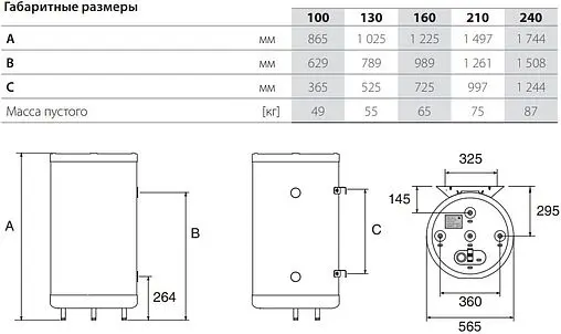 Бойлер косвенного нагрева ACV Smart Line STD 130L (31 кВт) 06602501