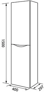 Шкаф-пенал подвесной IDDIS Cloud белый CLO40W0i97, 2
