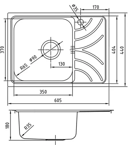 Мойка кухонная IDDIS Arro 60.5 L хром ARR60SLi77K Мойка кухонная IDDIS Arro 60.5 L хром ARR60SLi77K