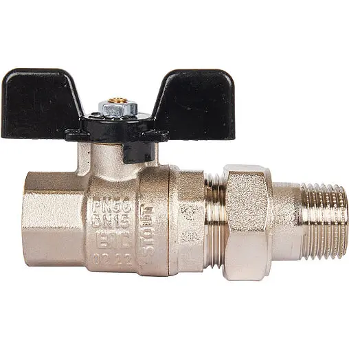 Кран шаровый с американкой ½"в x ½"н Stout SVB-0007-000015