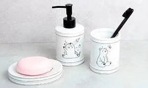 Дозатор для жидкого мыла Fixsen Teddy белый/с рисунком/чёрный FX-600-1 Дозатор для жидкого мыла Fixsen Teddy белый/с рисунком/чёрный FX-600-1, 4