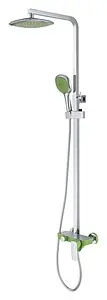 Душевая система со смесителем для ванны D&K Berlin.Humboldt зелёный/хром DA1433712A02 Душевая система со смесителем для ванны D&K Berlin.Humboldt зелёный/хром DA1433712A02, 1