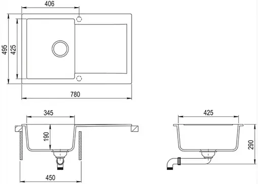 Мойка кухонная Teka Clivo 45 B-TQ графит металлик 40148001