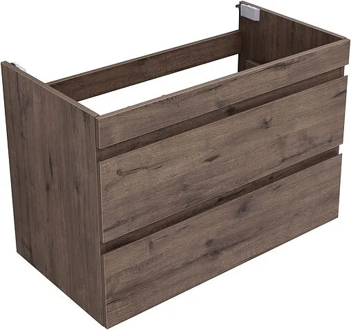 Тумба-умывальник подвесная Aquanet Нота New 90 дуб веллингтон/табак 00334193+00284114