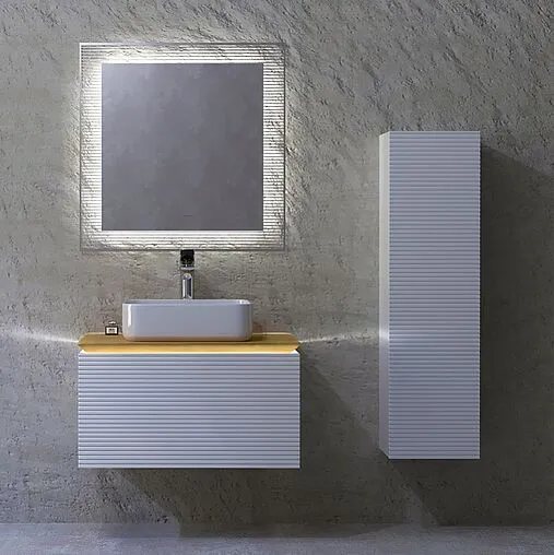 Тумба-умывальник подвесная Jorno Karat 80 белый Kar.01.80/P/W+MLN-7050H Тумба-умывальник подвесная Jorno Karat 80 белый Kar.01.80/P/W+MLN-7050H