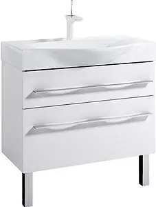 Тумба-умывальник напольная Aqwella Milan 100 белый Mil.01.10/2n/W+Ber.10.04.D Тумба-умывальник напольная Aqwella Milan 100 белый Mil.01.10/2n/W+Ber.10.04.D, 1