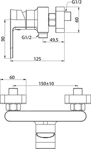 Смеситель для душа BelBagno Terra хром TER-ESDM-CRM, 2