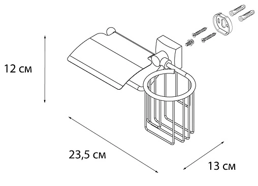 Держатель туалетной бумаги Fixsen Kvadro хром FX-61309+10