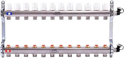 Группа коллекторная распределительная 12 отводов 1&quot;в/в x ¾&quot;ек Uni-fitt 451I4312