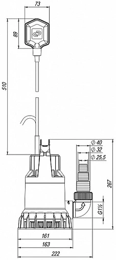 Насос дренажный Q=6.6м³/ч H=8м Джилекс Дренажник 110/8 5100 Насос дренажный Q=6.6м³/ч H=8м Джилекс Дренажник 110/8 5100