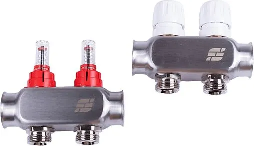 Группа коллекторная с расходомерами 2 отвода 1&quot;в/в x ¾&quot;ек FDV S1101A-½