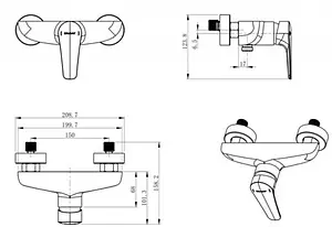 Смеситель для душа Bravat Arden хром F9351385CP-01-RUS Смеситель для душа Bravat Arden хром F9351385CP-01-RUS, 2