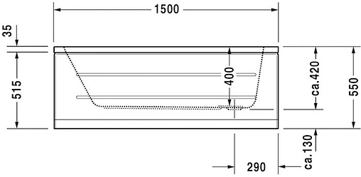 Ванна акриловая Duravit D-Code 150x75 700095000000000