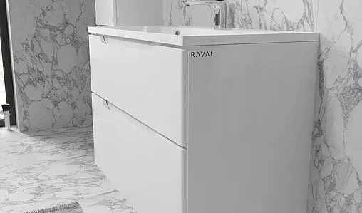 Тумба-умывальник подвесная Raval Wector 90 белый Wct.01.90/P/W/MD+4627173210195