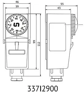 Механический термостат накладной Uni-fitt BRC 337I2900, 2
