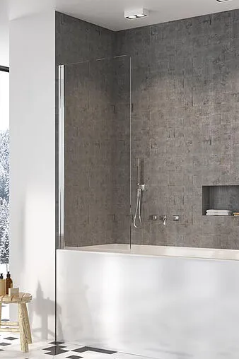 Шторка на ванну 700мм прозрачное стекло Radaway NES 8 PNJ I 70 L 10061070-01-01L