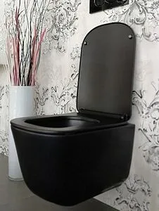 Унитаз подвесной безободковый Kerasan Tribeca черный матовый 511431 Унитаз подвесной безободковый Kerasan Tribeca черный матовый 511431, 4