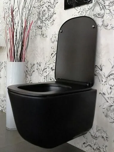 Унитаз подвесной безободковый Kerasan Tribeca черный матовый 511431