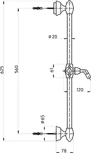 Душевая стойка Bossini Charleston золото D03001.021 Душевая стойка Bossini Charleston золото D03001.021, 3