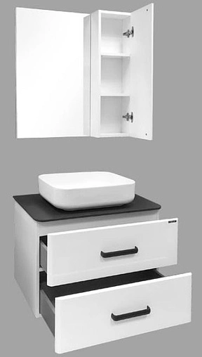 Тумба-умывальник подвесная Comforty Амстердам 75 белый 00-00004668CF Тумба-умывальник подвесная Comforty Амстердам 75 белый 00-00004668CF