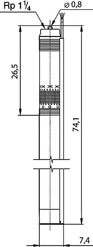 Насос скважинный центробежный 3&quot; Grundfos SQ 2-55 96524433