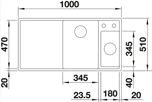 Мойка кухонная Blanco Axia III 6 S 100 R (доска стекло) тёмная скала 523473