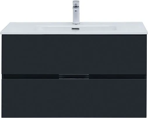 Тумба под умывальник подвесная Aquanet Алвита New 90 антрацит 00303919
