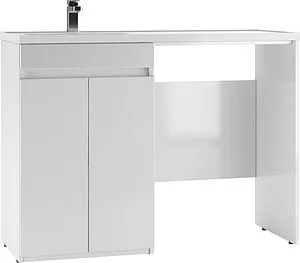 Тумба-умывальник напольный, над стиральной машиной Айсберг Норма 120 белый DA1659T+, 1