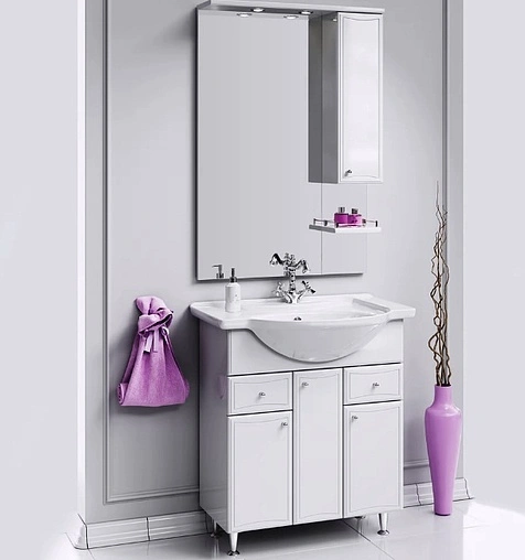 Тумба под умывальник напольная Aqwella Barcelona 70 белый BA0107K