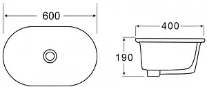 Раковина BelBagno 60 белый BB1004 Раковина BelBagno 60 белый BB1004, 2