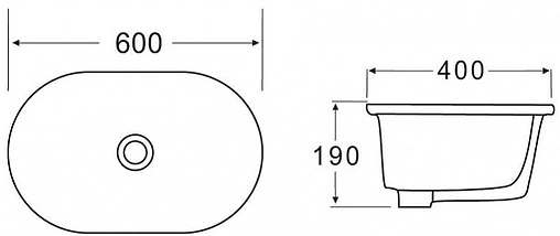 Раковина BelBagno 60 белый BB1004