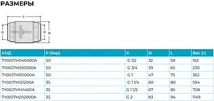 Клапан обратный пружинный ¾"в x ¾"в General Fittings 7Y00J7H050500A Клапан обратный пружинный ¾"в x ¾"в General Fittings 7Y00J7H050500A, 2