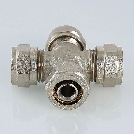 Крестовина компрессионная редукционная 20мм x 16мм x 20мм x 16мм Valtec VTm.341.N.201620