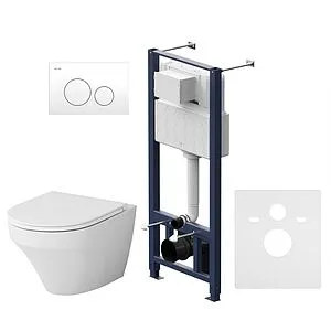 Комплект 6 в 1 Am.Pm Inspire FlashClean IS49001.501700 с кнопкой белый глянцевый, 3