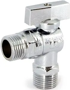 Кран шаровый угловой ½"н x ½"н хром Uni-fitt 180C2000 Кран шаровый угловой ½"н x ½"н хром Uni-fitt 180C2000, 1