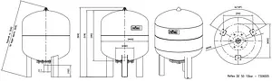 Гидроаккумулятор Reflex DE 50л 10 бар 7306005, 2