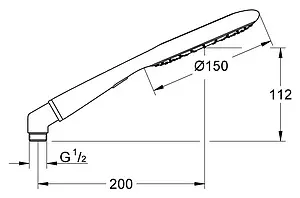 Лейка ручного душа Grohe Rainshower Icon хром/коричневый 27637000 Лейка ручного душа Grohe Rainshower Icon хром/коричневый 27637000, 2
