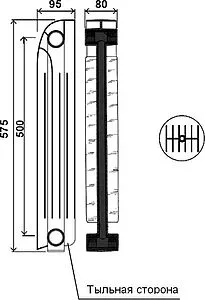 Радиатор биметаллический 11 секций Global Style Plus 500 белый STP05001011, 2