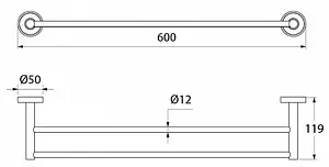Полотенцедержатель IDDIS Calipso хром/белый CALSB20i49, 2