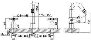 Смеситель для раковины D&K Hessen Goethe хром DA1384141 Смеситель для раковины D&K Hessen Goethe хром DA1384141, 2